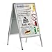 Produktbild Kundenstopper Gehwegaufsteller Werbetafel | für zwei Plakate | Aluminium Plakatständer | inkl. PVC Schutzfolie (A2 B42,0 x H59,4 cm)