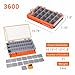 Samdely HyperSeal Waterproof Fishing Tackle Box with 3600 and 3700 Trays and Removable Dividers for Lure and Terminal Tackle Storage (Orange, 3600(10.75x7.13x1.8 in)