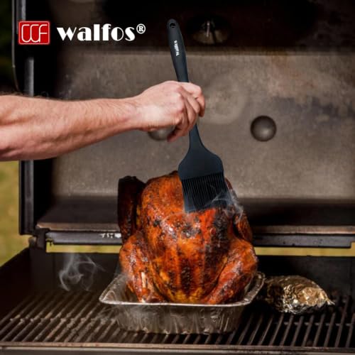 Image of Walfos 3 Size Basting Brush, 600F High Heat Resistant Silicone Pastry Brushes for BBQ, Baking, Kitchen Cooking, Desserts- BPA Free&Dishwasher Safe