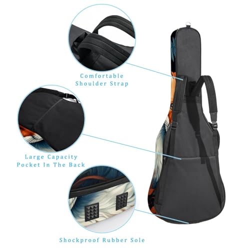JRHEJTHH Housse de guitare acoustique imperméable et pliable avec bandoulière réglable pour guitare acoustique de 101,6 cm, 104,4 cm, 106,7 cm d’épaisseur, rembourrage animal, motif chat mignon, - Les Beatles, Paul McCartney, John Lennon, RIngo Starr, George Harrison JRHEJTHH Housse de guitare acoustique imperméable et pliable avec bandoulière réglable pour guitare acoustique de 101,6 cm, 104,4 cm, 106,7 cm d'épaisseur, rembourrage animal, motif chat mignon, – Image 4