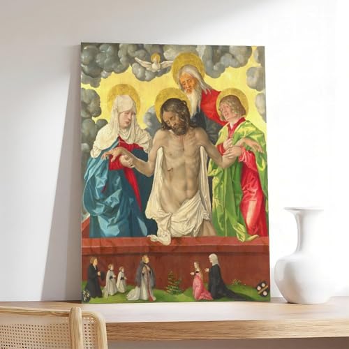 Impression sur toile The Trinity Hans Baldung tableau mural petit format - 7