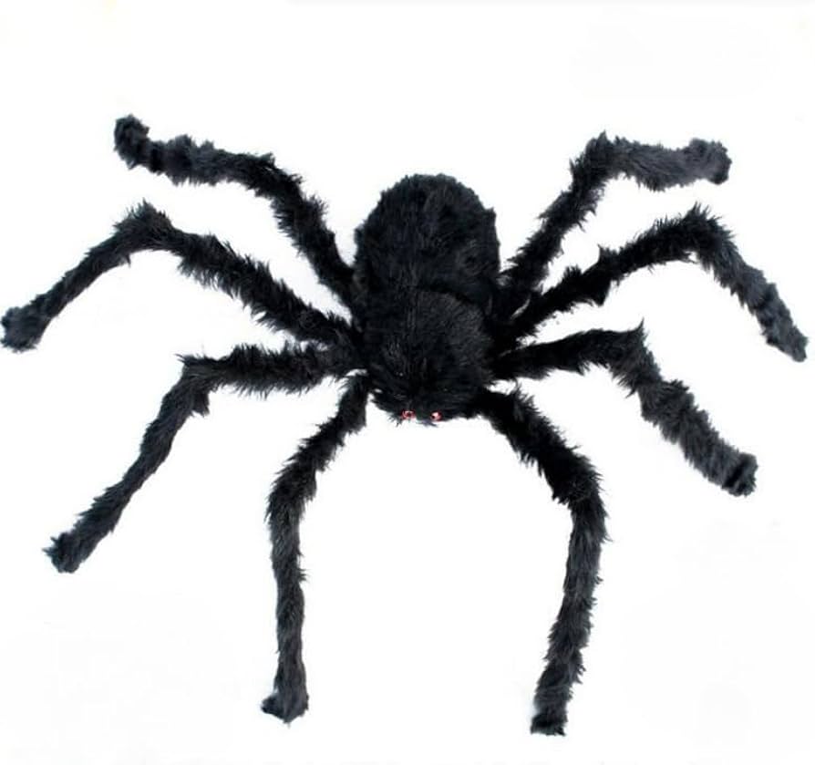 Amazon | 黒蜘蛛 クモ 巨大な蜘蛛 リアル スパイダー 巨大 赤い目 黒い
