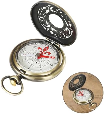 Boussole de randonnée vintage - Montre de poche en métal - En lai...