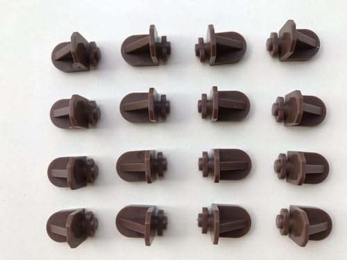 Twist-in Shelf Support Pins (16Pack) for Kitchen Cabinets, Bookcases, Shelves