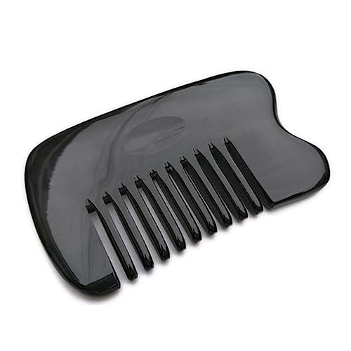 FRCOLOR 3 Pack Natural Ox Horn Massager Face Body Scrapping Tool Lightweight for Travel Soothe Pain Discomfort