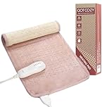 GOTCOZY Heating Pad for Back Pain Relief & Cramps,Electric Heating Pads for Neck and Shoulders with 2H-Auto Shut Off and 5 Heat Settings,Gifts for Women Men 12''X24''(Rose)
