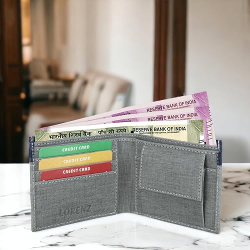 LORENZ fabric Casual Grey Wallet for Men|Wallet for Boys WL-15 2 41Ovrw2hZtL
