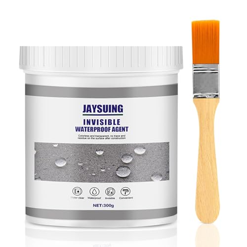 Eurtes Transparenter Wasserdichter Beschichtungsmittel 300g Invisible Waterproof Agent Dichtmasse Wasserdicht Isolier-Dichtstoff-Emulsion für Badezimmer Toilette Fliesen Wände Dach