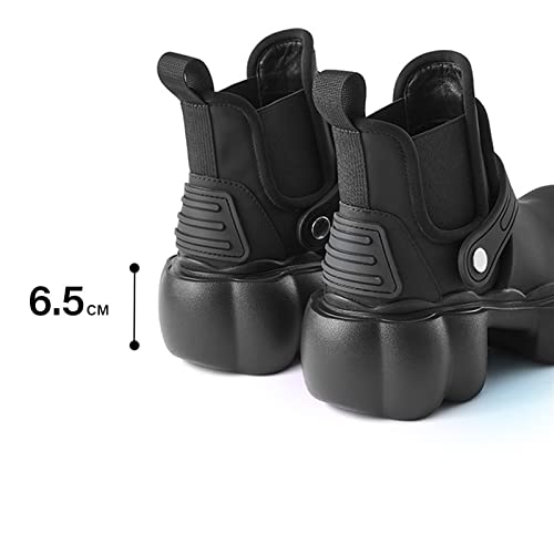 Chaussures avec boucle à sangle et semelles épaisses anti-froid - 5