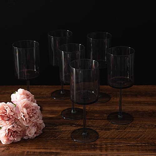 Xinguo Plastic Classic Acrylic Premium Quality Plastic Tumblers |Set Of 6 Grey, 6 Each: 15-Ounce, Dishwasher Safe (Grey, 15-Ounce) #TOP3