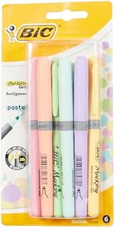 Bic Highliter Grip 992561 Zakreślacz, Wielokolorowy, 6 sztuk