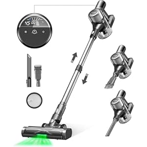 Ultenic U12 Vesla Powerful Cordless Vacuum Cleaner with 40000Pa, [Upgraded Anti Hair Wrap] Deep Cleaning, Allergy Friendly, Tangle-Free Brush, LED Display, Hoover for All Hard Floors Carpet Pet Hair