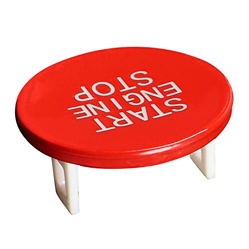 Tampa de botão de partida e parada do motor do carro Homyl 2 cm com acabamento decorativo de liga de