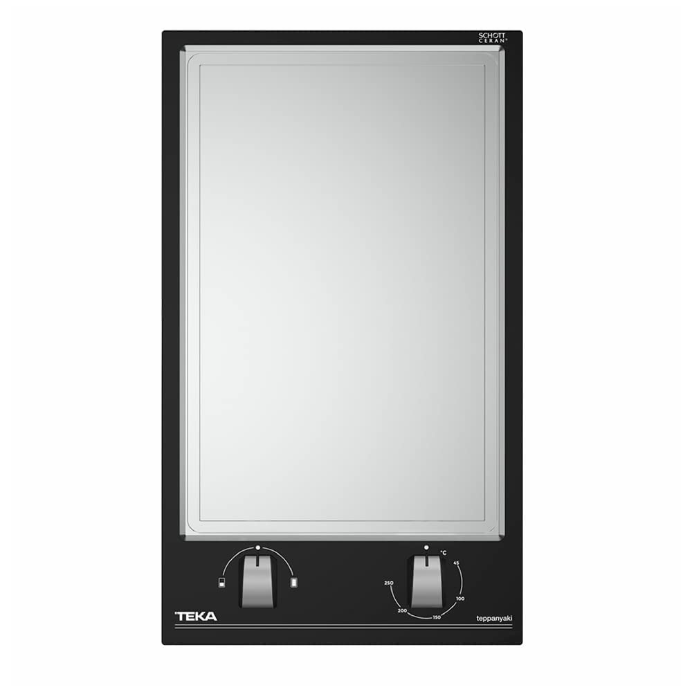 TEKA Placa TeppanYaki Inducción 51 cm, 2 Zonas de Cocción, 6 Niveles de Potencia, Controles Frontales Ergonómicos, Sistema Fast-Click, Cristal Cerámico, Modelo YZC 32600 XFL