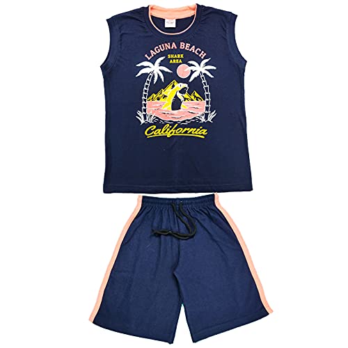 Image of boys and girls set dress sleeveless t shirt shorts (pack of 5set)