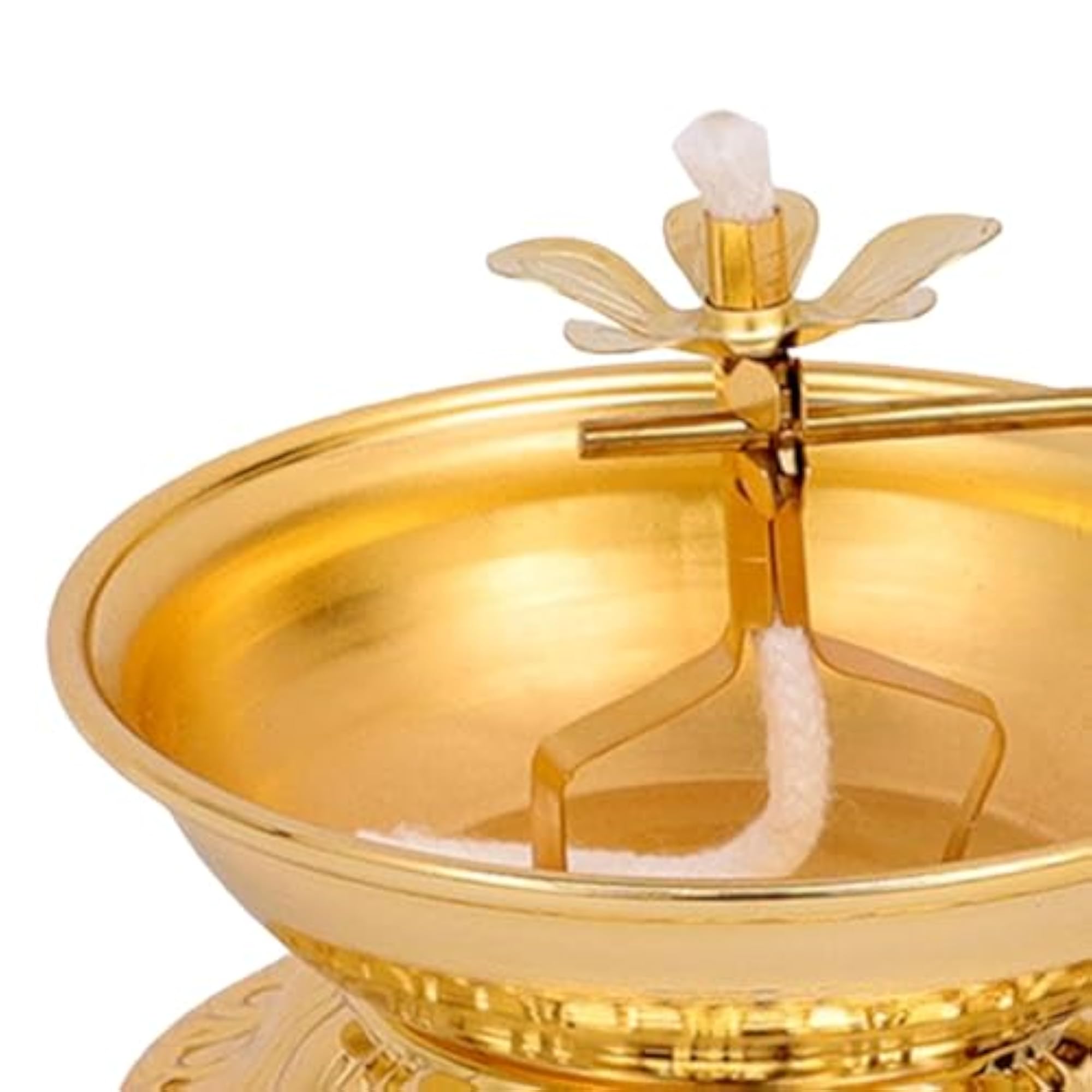 Alloy Ghee Lamp Tea Light Holder for Meditation