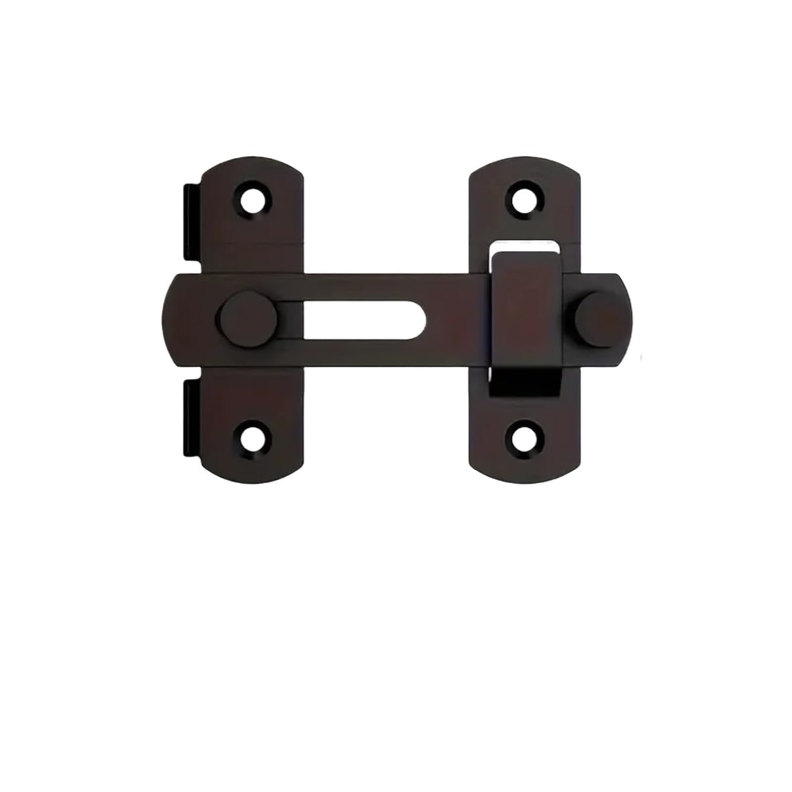 BPABDEITR Black Stainless Steel Barn Lock 180 Flip Latch 2 Pack 5x2x7cm