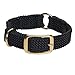 Mendota Pet Braid Collar - Center Ring - Dog Collar - Made in The USA - Black , 1 in x 21 in