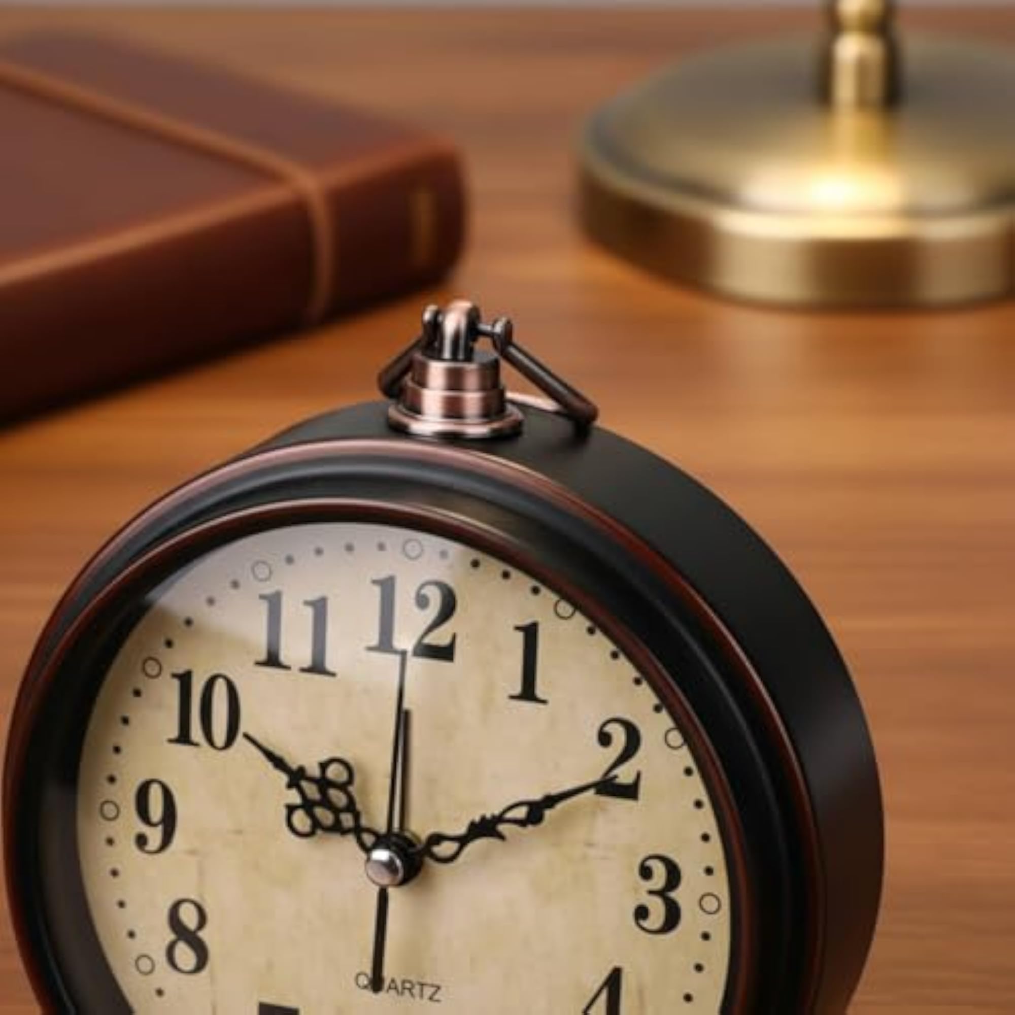 Luminous Hands Retro Desk Alarm Timepiece