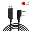 Radioddity PC001 FTDI-chip USB programmeerkabel UltraFast programmeerkabel voor Baofeng BF-888S/UV-5R/GT-3, Radioddity…