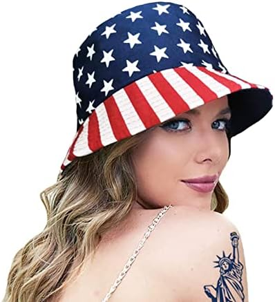 RainFlowwer American Flag Bucket hat, My Independences Days Hats, Sun Hats for Adult Golf Hats Trendy Beach Cap