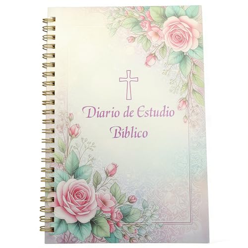 KNDSDRY Spanish Christian Notebooks - Floral Hardcover Bible Verse Journal