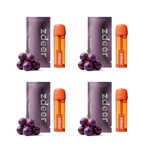 ZDEER Succulent Grape Oral Spray Pods 4-Pack Fruity Alcohol-Free Breath Spray