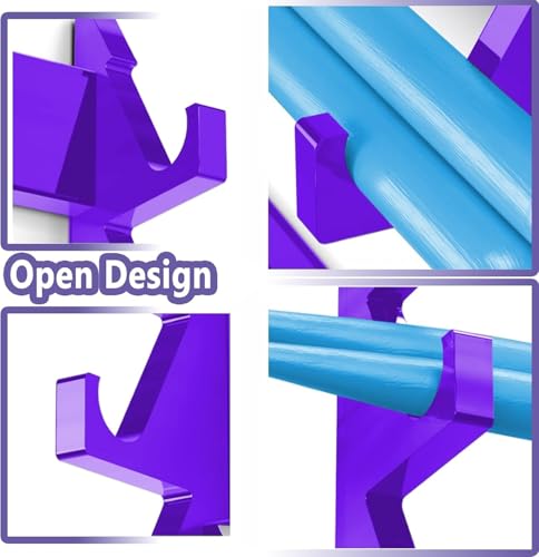 Soportes para Baquetas de Acrílico Transparente Morado, Exhibidor Colgante para Juego de Batería, Interior miniatura 5