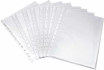 100 Pieces A4 Transparent File Sheet Bag File