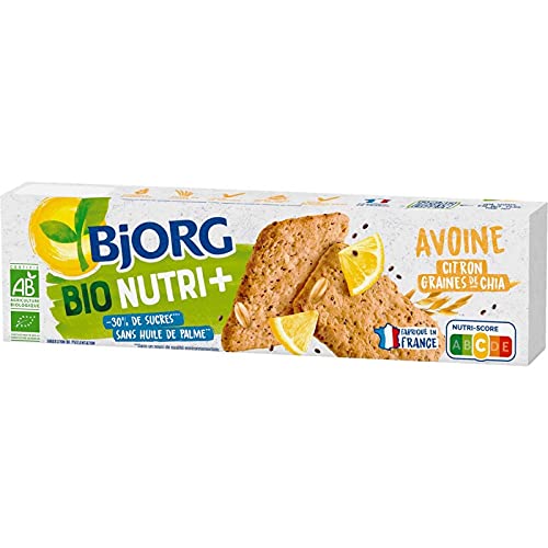 Biscuits Avoine Citron Chia BJORG 4x130G pour pause saine