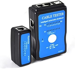 جهاز اختبار كابلات الشبكة، يدعم USB وإيثرنت، ويكتشف كابلات RJ-45 (Cat5) وRJ-11 من لرتزيزي، موديل M726AT