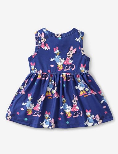 Image of Disney Minnie Mouse Princess Frozen Elsa Stitch Girls Dress Sleeveless & Short Sleeve Casual Summer Clothes Baby to Toddler