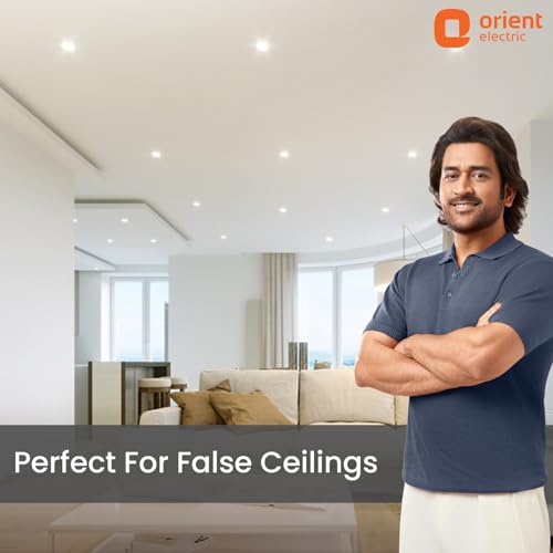 Image of Orient Electric Moonlite 12W LED Ceiling Light | 6500K, Cool White Light | Round Recessed Ceiling LED Light | Suited for 3 inch Junction Box | Pack of 20
