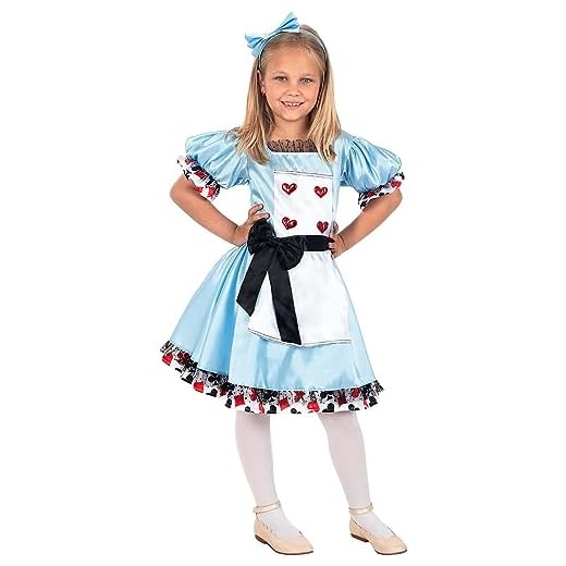 Funidelia | Disfraz de Alicia Deluxe para niña Películas & Series, Alicia en el País de las maravillas - Disfraz para niños y accesorios para Carnaval y Halloween - Talla 10-12 años - Azul