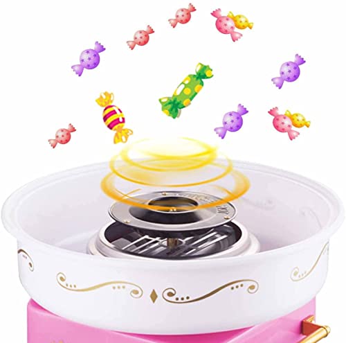 WYFX Elektrische Zuckerwattemaschine, Zuckerwattemaschine Retro Maschinenwagen Küche, für Kinder Erwachsene Party… – Bild 3