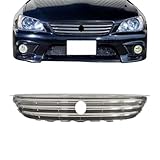 JZPARTFIT Front Upper Grill Grille Compatible with Lexus IS300 IS200 2001-2005 Altezza Style Chrome W/Black Emblem Front Bumper Hood Grill Grille Guard