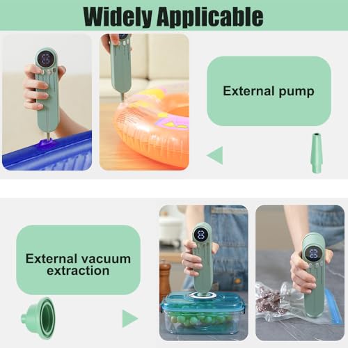 Image of Mini Bag Sealer, Cordless Handheld Heat Vacuum Sealer with 3 Sealing Gears for Candies Snacks Food Storage