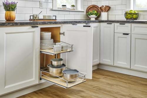 Image of Rev-A-Shelf Dual Pullout Organizer for Cabinets, Min Opening Width 20 inch
