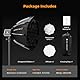 K&F Concept 40cm mini Parabol Softbox, Quick Release Umbrella Octagon Softboxen mit Honeycomb Gitter+Weichen Diffusor +Tragbartasche, Achteckige Softbox Bowens Mount für COB Video Light