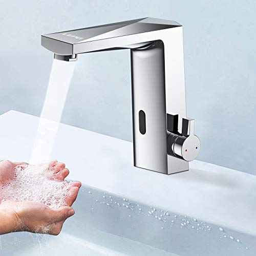 Lepo Touchless Sink Sensor Faucet, Automatic Motion Sensor Bathroom Sink Faucet Single Handle Brass Faucets Ideal For Kitchen Bathroom Basin Hotel #TOP1