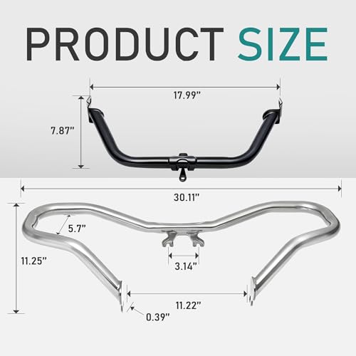 MoKitDora Road Glide Chopped Engine Guard 1.25" Highway Crash Bar & Fairing Support Brackets Fit for Harley 2015-2023 FLTRX FLTRXS FLTRXST FLTRXSE Models, Chrome by MoKitDora - Image 4