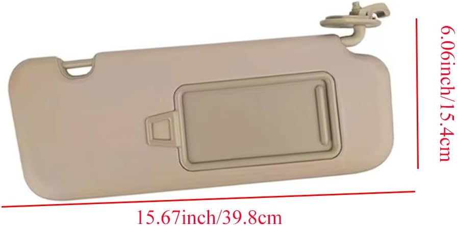 MACHSWON Sun Visor with Mirror, 1 PC Car Interior Sun Visor Panel with Mirror, Car Visor Mirrors Makeup Mirror Compatible with Hyundai Elantra AD 2016-2019 85210-F0100TTX,85220-F0100TTX (Beige Right)