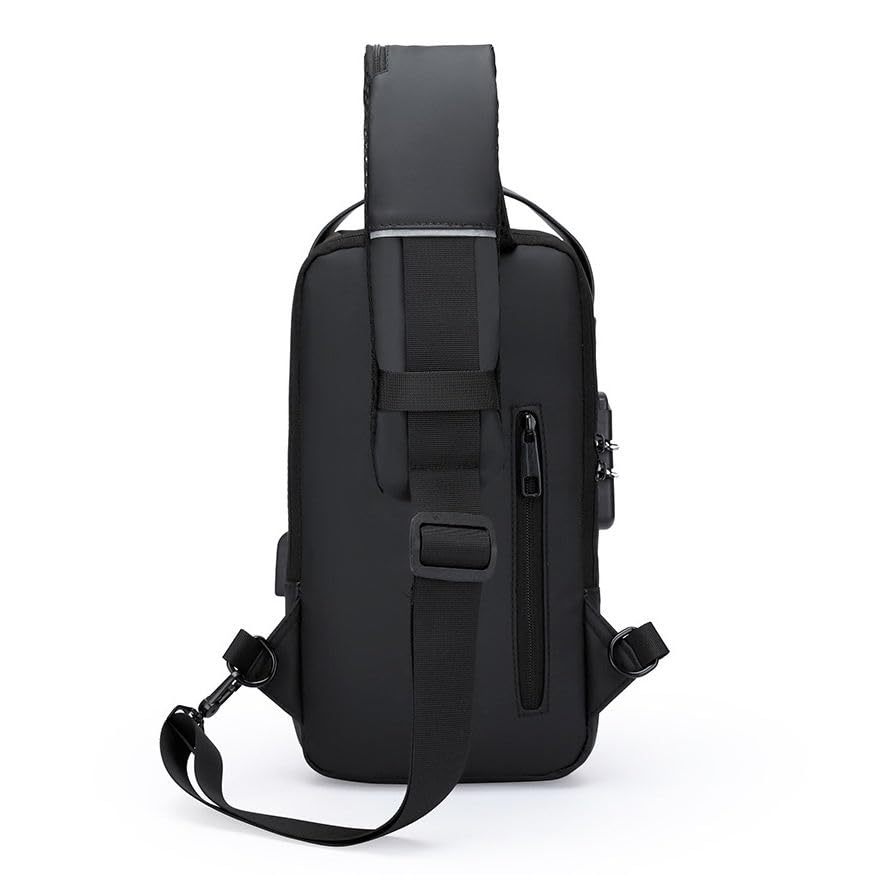 Image of Sling Bag for Men & Women- Crossbody Sling Bag for Travel, Cycling & Hiking | Waterproof Shoulder Bag with Compartment and Zipper Pockets