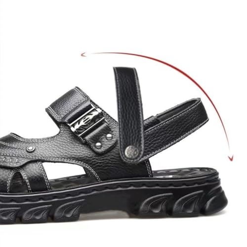 Premium Comfort Cut Out Leather Convertible Flip-back Outdoor Sandals Sildes Summer Slippers For Men Indoor Footwear2