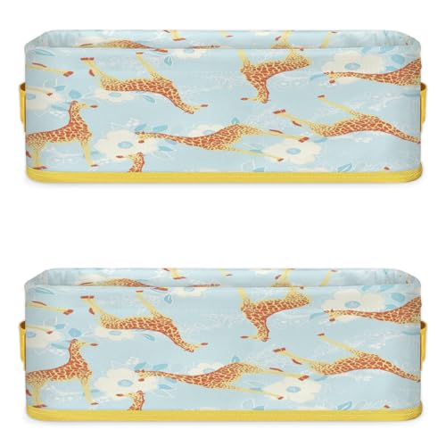 Bathroom Storage Basket Waterproof Foldable Storage Bins with Handles Decorative Toilet Paper Storage Basket for Organizing for House Bathroom Toiletries Set of 2