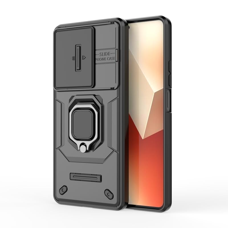 Glaslux Mi Redmi Note 13 5G CamShield Pro Case with Slide Camera Protection and 360° Protection Ring Stand Mobile Phone Back Case Cover for Mi Redmi Note 13 5G (Black) (B0D9K65K6W) Amazon Price History, Amazon Price Tracker