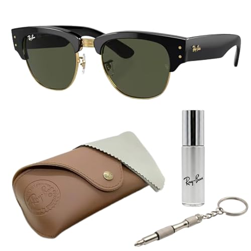 Image of Ray-Ban RB0316S MEGA CLUBMASTER Square Shaped Sunglasses for Men & Women with Official RAYBAN Eyewear Kit