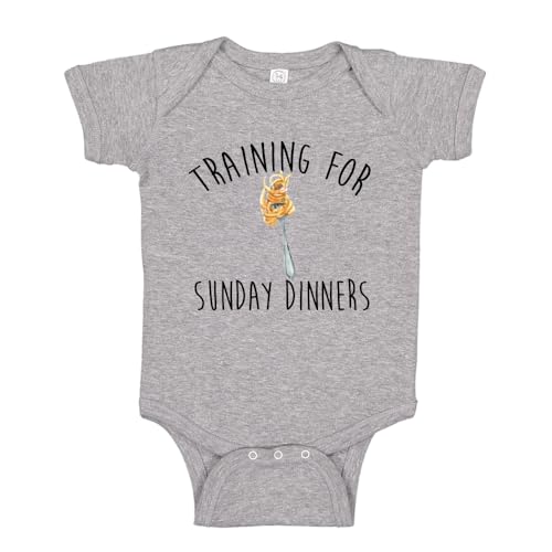 Image of Training for Sunday Dinners Pasta Baby One Piece Bodysuit Or Toddler Shirt Cute Spaghetti Italian Baby Gift
