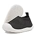 DEBAIJIA Bambino Scarpe 1-4 Anni Primi Passi Suola Morbida Ragazzo Ragazza Infantile Antiscivolo Maglia Sneakers 19 EU Nero (Dimensione tag-15)
