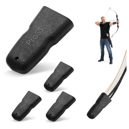 CENPEK Magnetische Pfeilablage für Bogenschießen, professionelles Aluminium-Schießen, Recurvebogen Pfeilauflage, Ersatz für Rechtshänder, Jagd, Schießpfeil Zubehör (schwarz) 9 ProSSS Recurve Bow Tip Protector 2 Pack - Bogenschießen Zubehör für Recurve Bow & Longbow, Soft Silicone Limb Tip Guard with Vent Holes - Recurve Bow Zubehör für Outdoor Jagd & Zielschießen